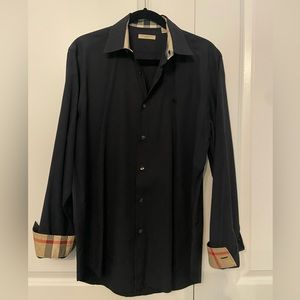 Burberry Brit Men’s Black Button Up Dress Shirt Medium Great Condition